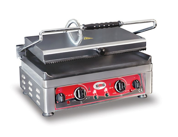 GMG Kontaktgrill - oben gerillt / unten glatt, Grillfläche: 45 x 27 cm, Temperaturregelung getrennt für Ober- und Unterhitze, KG2745GDT