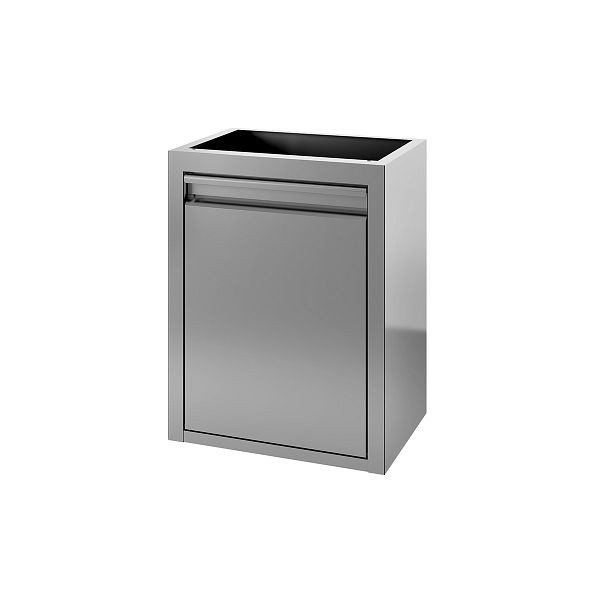 Vaiotec Mülleimer für Arbeitstisch 600, Edelstahl AISI 304, 40x58,5x58 cm, 10858