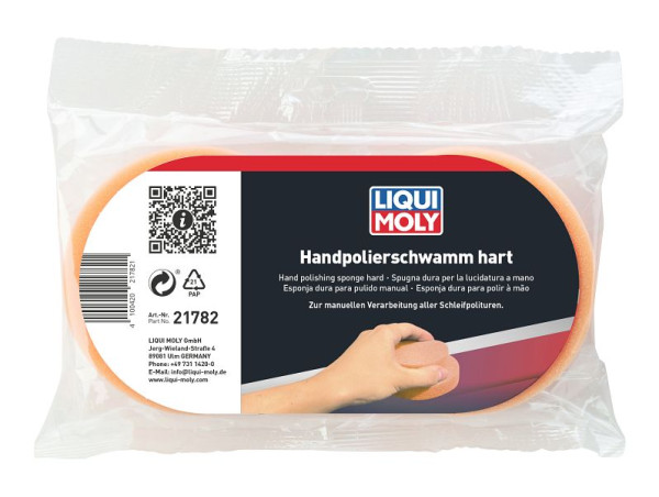 LIQUI MOLY Handpolierschwamm hart, Beutel mit Eurolochung, VE: 2 Stück, 21782