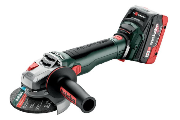 metabo Akku-Winkelschleifer WB 18 LT BL 11-125 Quick metaBOX 165 L, inkl. 2 Akkus und Ladegerät, 613054660