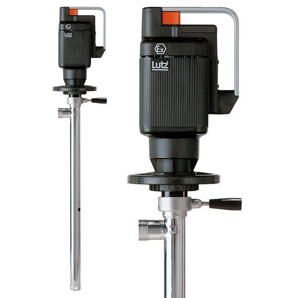 Lutz Fasspumpe zur Restentleerung - LÖSEMITTEL (Ex-Schutz), Motor elektrisch, Tauchtiefe: 1200 mm (Container), 0205-506