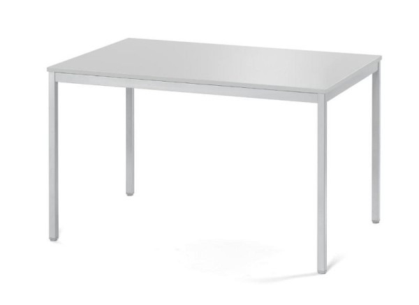 Deskin Konferenztisch PROFI MODUL, Platte Lichtgrau, Gestell Alusilber RAL 9006, B 1200 x T 800 x H 728 mm, 359374