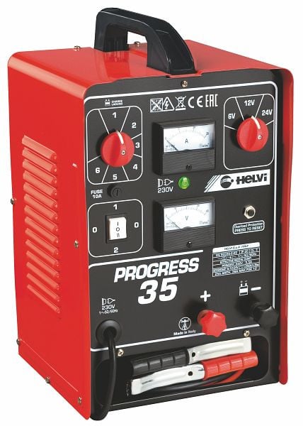 Helvi Kfz-Ladegerät, Werkstattladegerät 6 V, 12 V, 24 V, 38 A, 20251