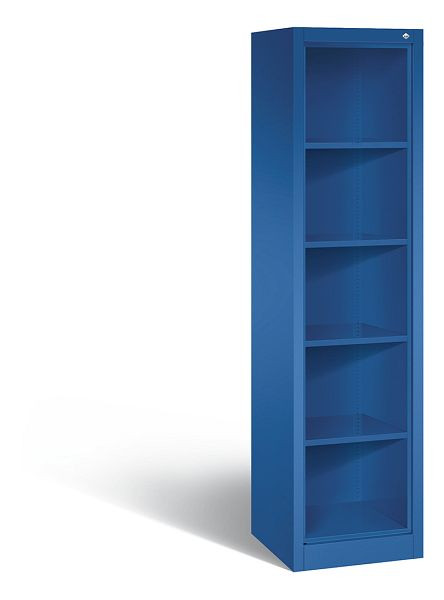 C+P Stahlregal mit Rückwand Acurado, H1950xB502xT500mm, Farbe: Enzianblau, 5 OH, 9135-000 S10015