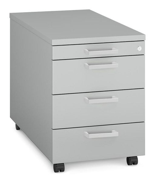 Deskin Rollcontainer MULTI MODUL-PRO, Dekor lichtgrau, B 435 x H 600 x T 800 mm, 359917