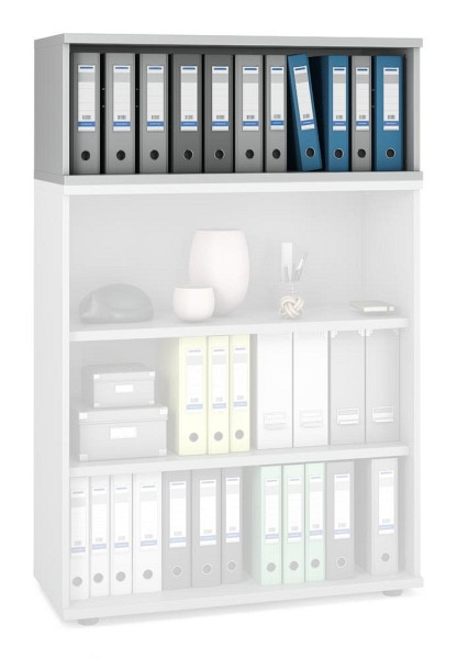 Deskin Aufsatzregal MULTI M pro, Dekor: Lichtgrau, BxHxT: 1000 x 390 x 420 mm, 272684