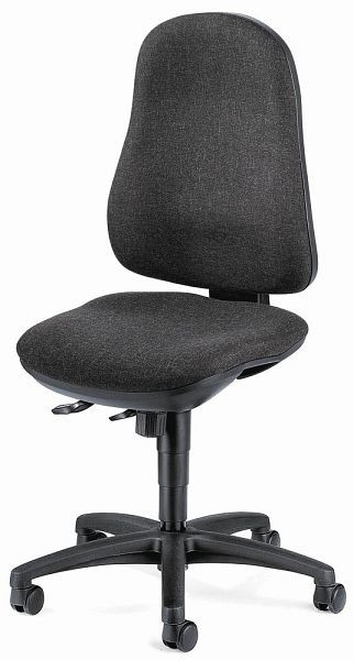 Deskin Bürodrehstuhl COMFORT I ohne Armlehnen, Fußkreuz Polyamid schwarz, Bezug Stoff Basic G, Farbe anthrazit, 215071