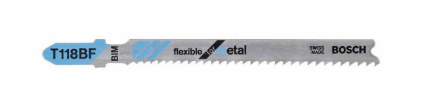 Bosch Stichsägeblatt T 118 BF Flexible for Metal, 100er-Pack, 2608634586