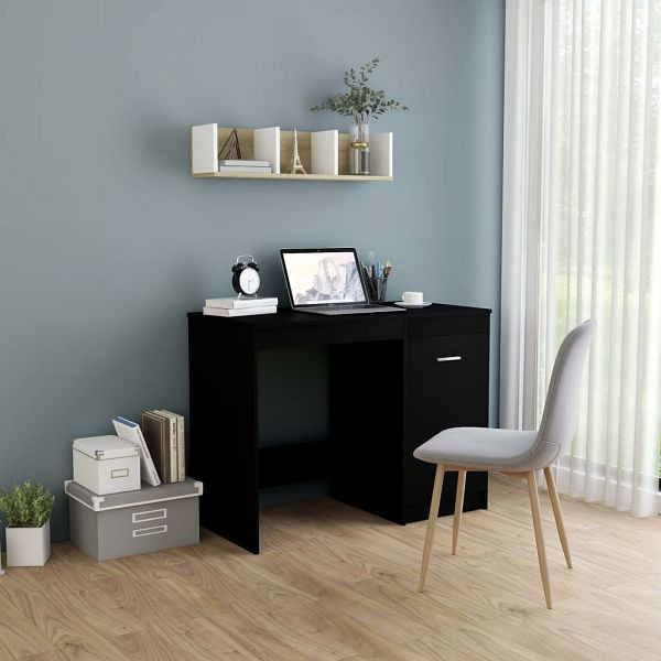vidaXL Schreibtisch Schwarz 100x50x76 cm Holzwerkstoff, 801797