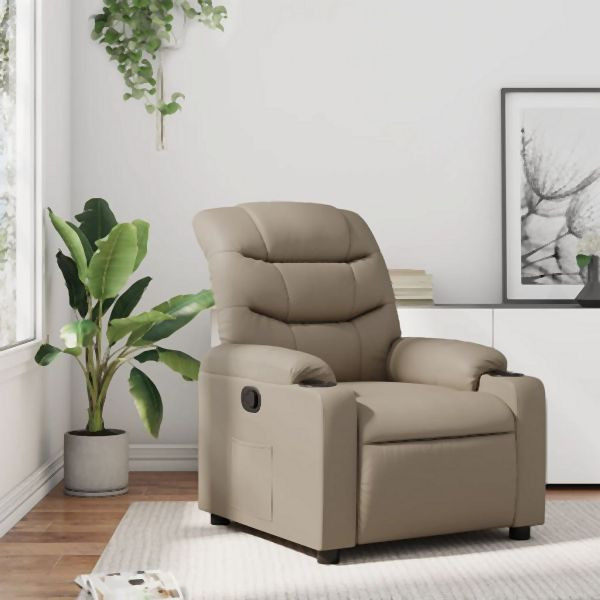 vidaXL Relaxsessel Cappuccino-Braun Kunstleder, Zurücklehnen, 374139