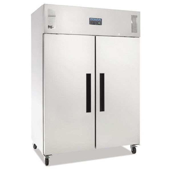 Polar zweitüriger Kühlschrank Edelstahl 1200 l Bruttokapazität, G594