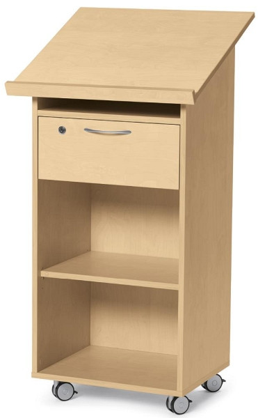 Deskin Stehpult LAUDATUS, Buchedekor, H 1200 x B 600 x T 525 mm, 269767