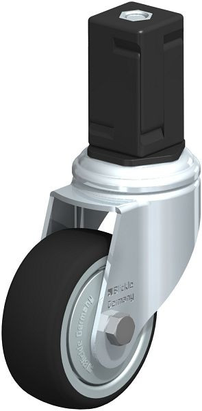 Blickle LKRA-PATH 80K-11-FK-EV17 Apparate-Lenkrolle mit Expander, Thermoplastisches Polyurethan, Grau, 848755