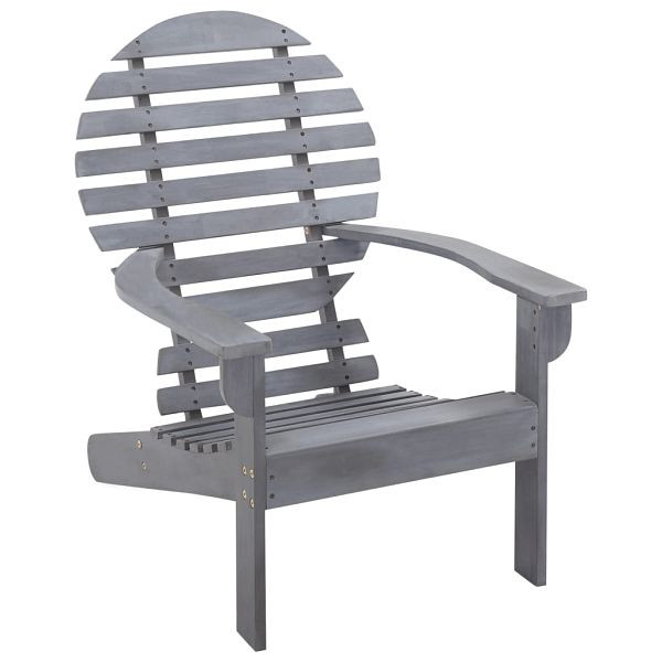 vidaXL Adirondack-Stuhl Massivholz Akazie Grau, 46322
