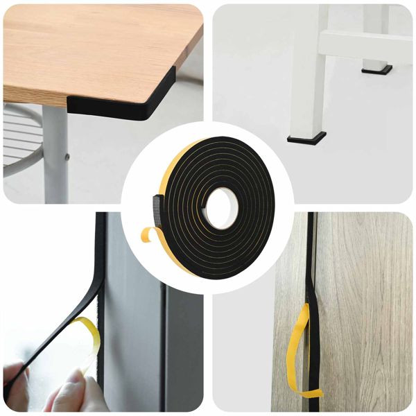 vidaXL Selbstklebendes Schaumstoffband 20-teilig Schwarz 20mm x 5m, 42024088