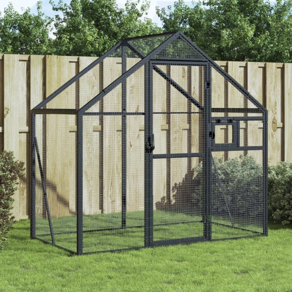 vidaXL Voliere Anthrazit 179x100x185 cm Aluminium, 152260