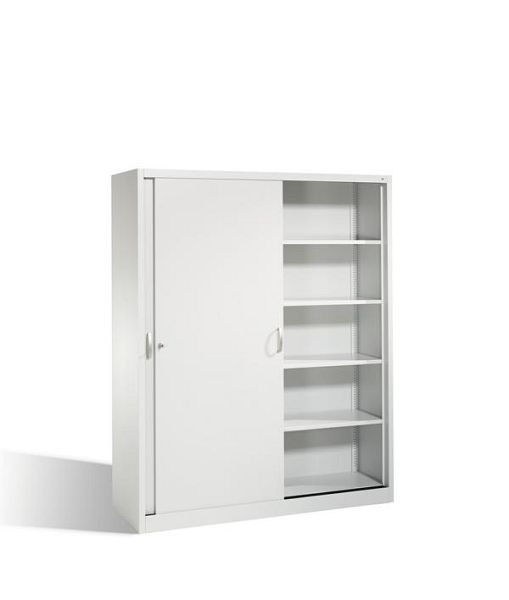 C+P Schiebetürenschrank Acurado, H1950xB1600xT500mm, Farbe: Lichtgrau, Bügelgriff, 5 OH, 2150-00 S10099