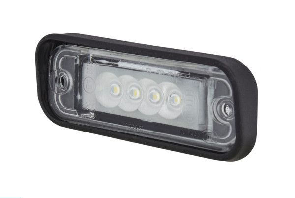HELLA Kennzeichenleuchte - LED - 24V - Einbau/Schraubanschluss - Lichtscheibenfarbe: glasklar - außen, 2KA 010 278-627