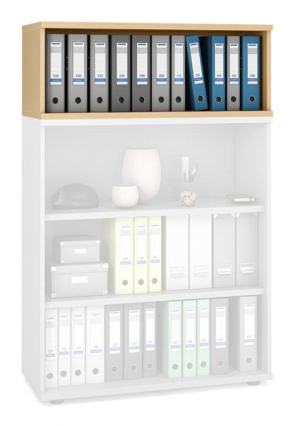 Deskin Aufsatzregal MULTI M pro, Dekor: Buchedekor, BxHxT: 1000 x 390 x 420 mm, 272685