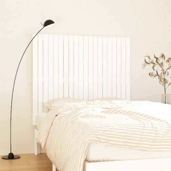 vidaXL Wand-Kopfteil Weiß 127,5x3x110 cm Massivholz Kiefer, 824939