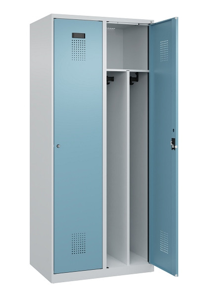 C+P Spind Evolo PLUS, 2 Abteile, 1850x800x500mm, 7035/0010, Verschluss Zylinderschloss, 049000-22F S10036