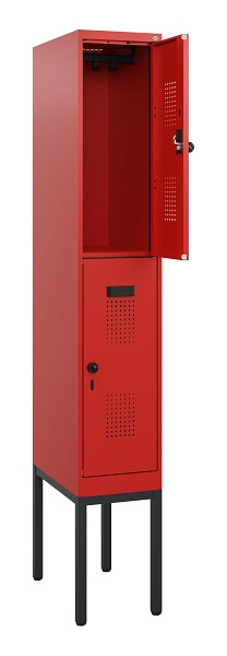 C+P Doppelstock-Spind Evolo PLUS, Gestell, 2 Fächer, 1950x300x500mm, 3020/3020, Drehriegel, 0493305-10 S10034