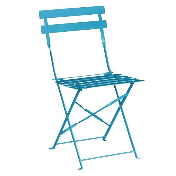 Bolero klappbare Terrassenstühle Stahl azurblau, VE: 2 Stück, GK982