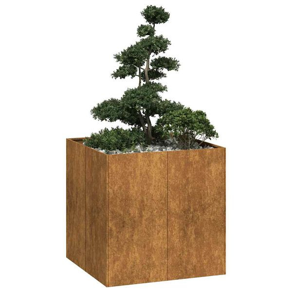 vidaXL Pflanzkübel Rostig 80x80x80 cm Wetterfester Stahl, 860786