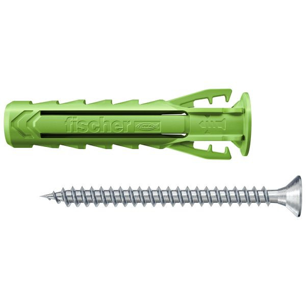 Fischer Spreizdübel SX Plus Green 8 x 40 S mit Schraube, VE: 45 Stück, 567814