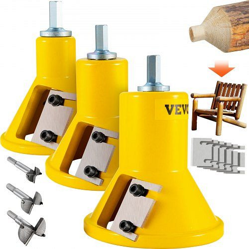 VEVOR Zapfenschneider Forstnerbohrer 25,4 mm & 38 & 50,8 mm, 8 Klingen für Balkenbetten, Balkengeländer, Balkenzäune, Balkentische usw, KSZYCHYCY1152OLELV0