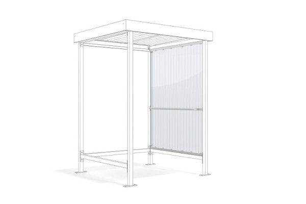 WSM Seitenwand für Jena RAL 9002 Well-Polycarbonat, 102100286