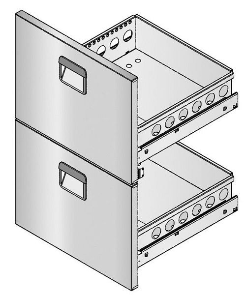 KBS Schubladensatz 1/2+1/2 für Getränketheke, 304116, 4059395044126