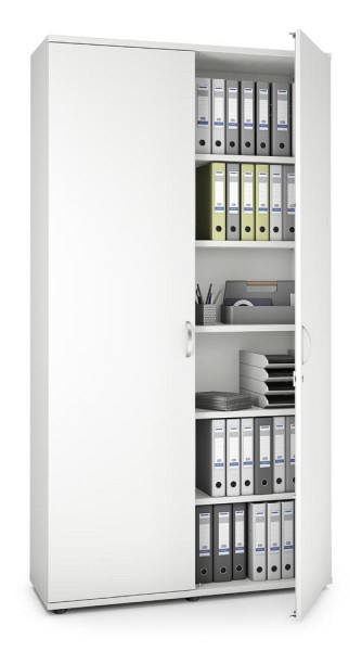 Deskin Flügeltürenschrank MULTI M pro, Dekor: Weiß, BxHxT: 1200 x 2250 x 420 mm, 256542