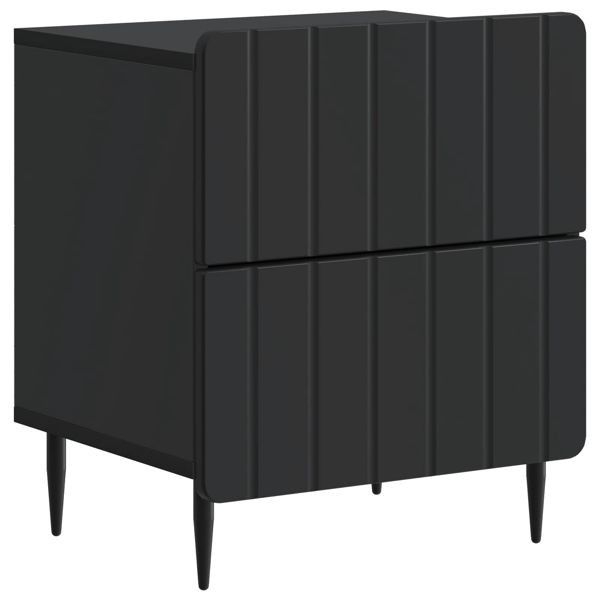 vidaXL Nachttisch Schwarz 43 x 34,5 x 49,5 cm Holzwerkstoff, 894297