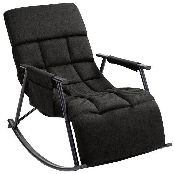CLP Schaukelstuhl Elara Stoff, dunkelgrau, 328558, 4255716395865