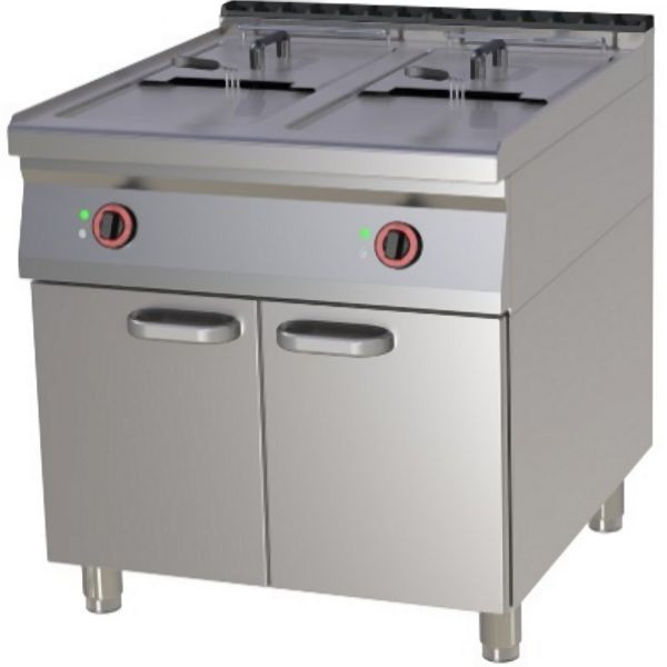 RM Thermik Serie 900, Elektro-Fritteuse mit Unterschrank, 800x900x900mm, 2 x 17 L Becken, FE-90/8017E