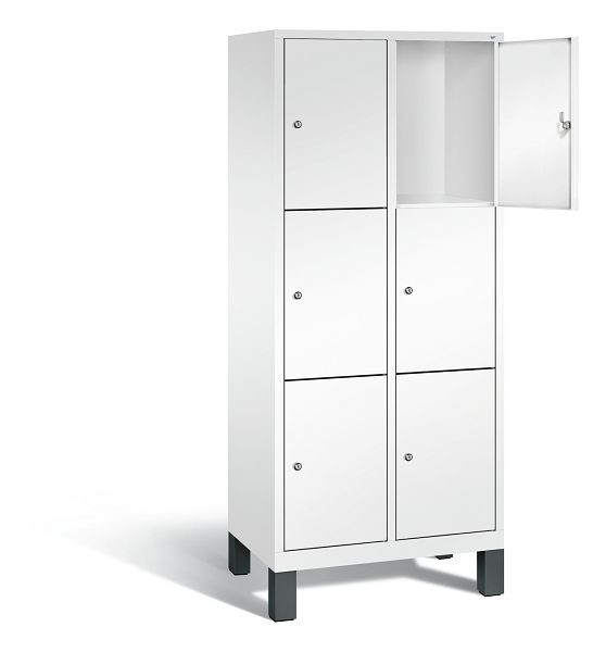C+P Schließfachschrank Evolo, H1850xB810xT500mm, Farbe: Verkehrsweiß, 48010-223 S10136