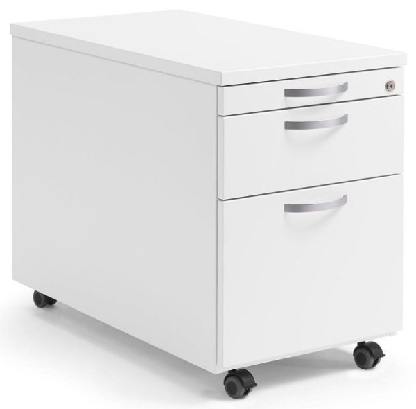 Deskin Rollcontainer MULTI M pro, Dekor Weiß, B 435 x H 590 x T 800 mm, 1 Schub, 290504