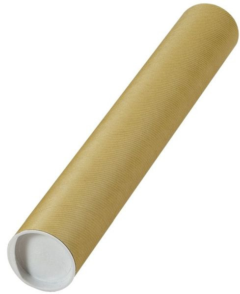 ColomPac Versandrohre mit vormontierten Verschlusskappen, Ø 60 x 430 mm, braun, 24 Stück, 30001362