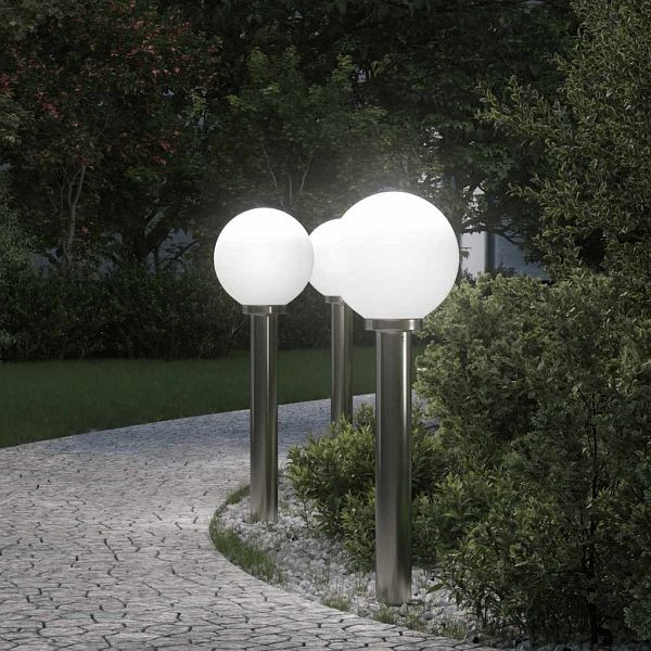 vidaXL Pollerleuchten 3 Stück 80 cm Edelstahl IP44, 4006096