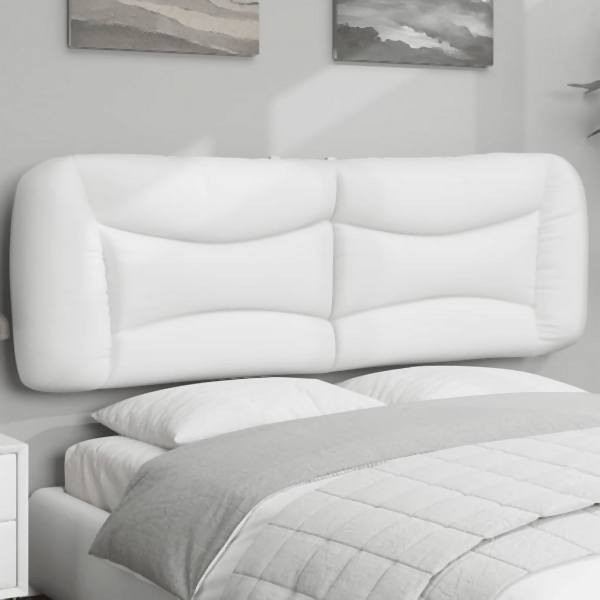 vidaXL Kopfteil-Kissen Weiß 160 cm Kunstleder, 374596, 8721012269507