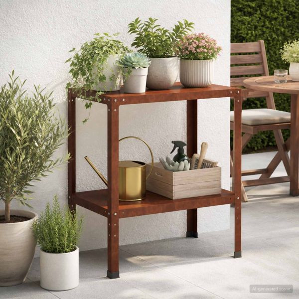 vidaXL Pflanztisch 80 x 50 x 80 cm Wetterfeststahl Rostoptik, 8014889