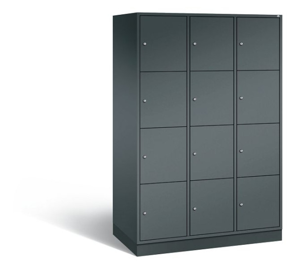 C+P XL-Schließfachschrank Intro, 12 Fächer, H1950B1220T590 mm, Anthrazit, 8470-303 S10117