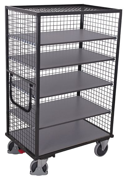 VARIOfit Etagenwagen fest verschweißt, 1.315x830x1.810mm, RAL 7016 anthrazitgrau, Ladefläche: 1.230x760mm, sw-800.410/AG