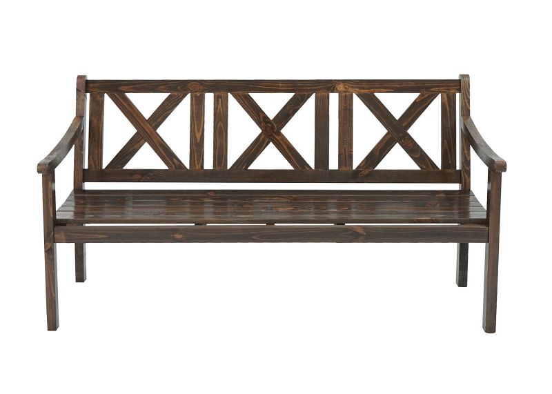 Mendler Gartenbank Kopenhagen Sitzbank Parkbank Holzbank 3Sitzer