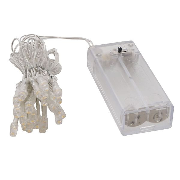 Mendler LED-Lichterkette, Timer Batteriebetrieben warmweiß 20 LEDs, 36757