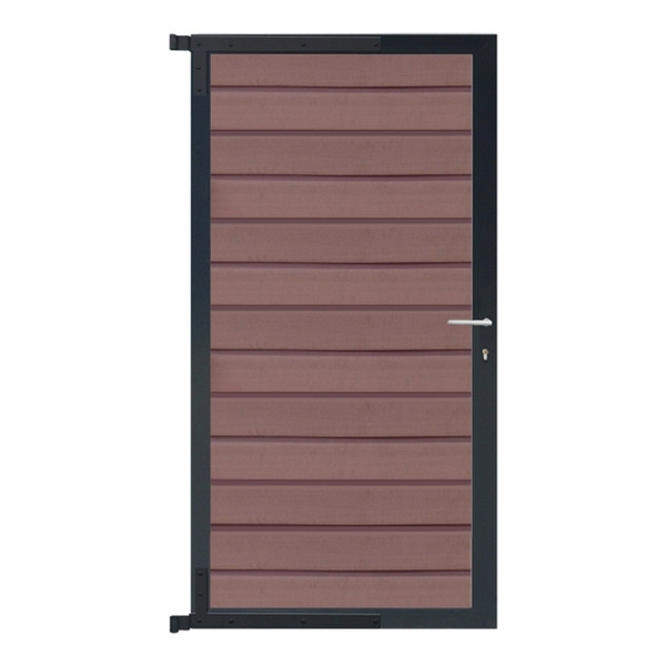 T&J WOLLBACH-Serie-Tor-Komplettset, 90 x 175 cm, Mokka/Anthrazit, 44176