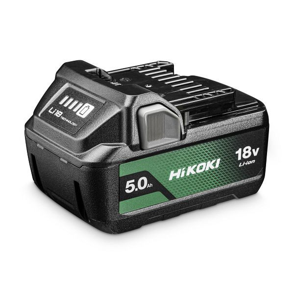 HiKOKI 18V Wechselakku, 18 Volt, 5.0 Ah Slide Akku, BSL1850MA, 378683
