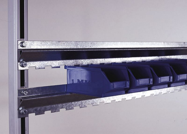 KLW Aufhängeschiene, verzinkt, für Ordnungskästen, 740 mm lang, ABC-WRAUZ-0750