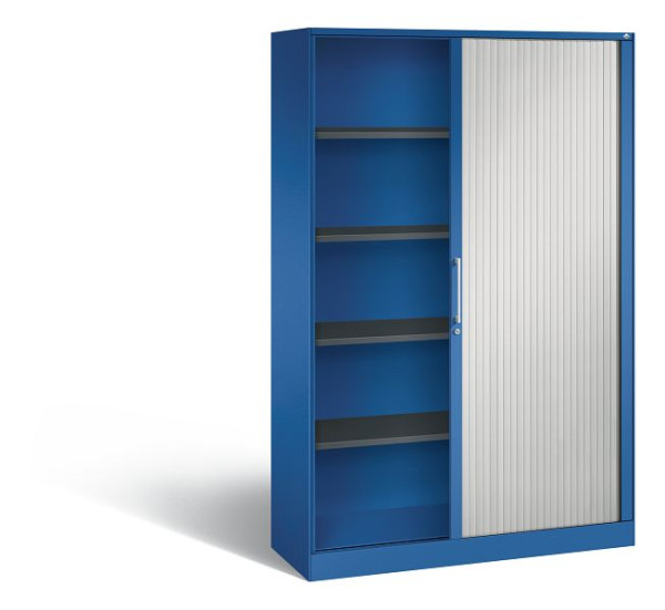 C+P Rollladenschrank Asisto, H1980xB1200xT435mm, Farbe: Enzianblau / Lichtgrau, Bügelgriff, 5 OH, 143001-000 S10097